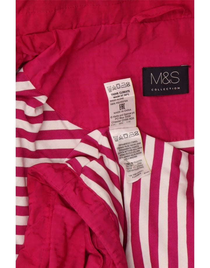 Marks & Spencer ženska kišna jakna s kapuljačom UK 18 XL ružičasti poliester
