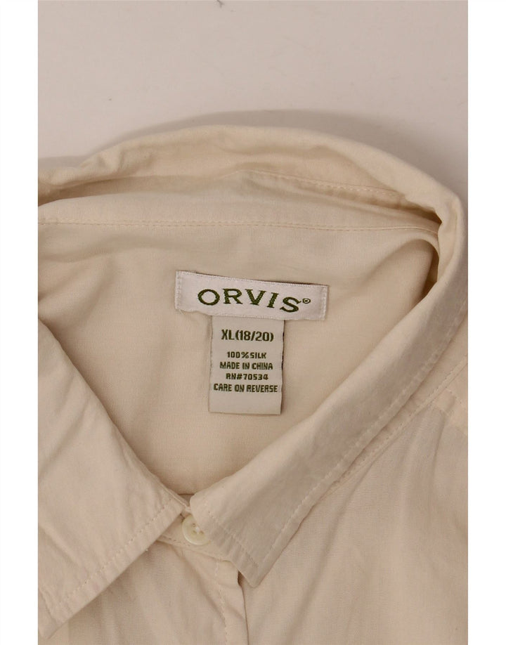 ORVIS ženska prevelika košulja UK 18/20 XL od bijele svile