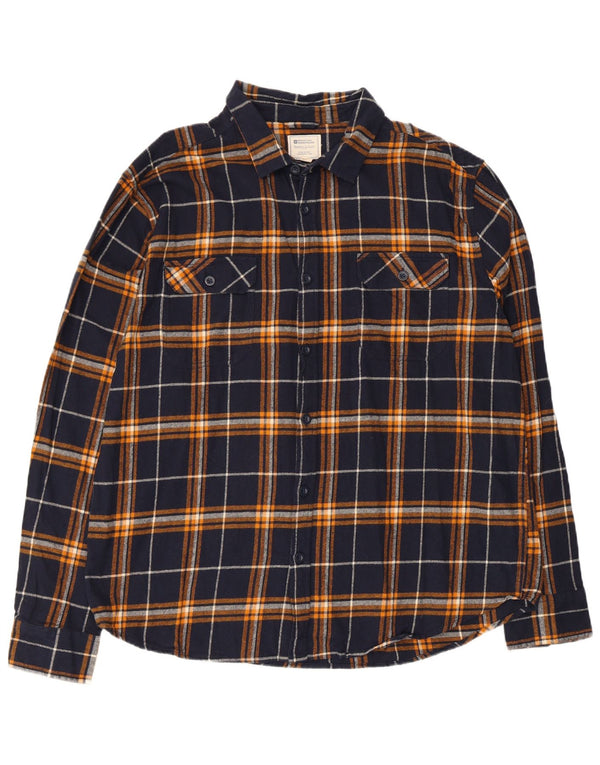 Mountain Warehouse muška flanelska košulja XL tamnoplavi karirani pamuk