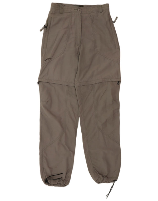 SCHOFFEL Ženske sužene ležerne hlače UK 12 srednje W28 L32 sive