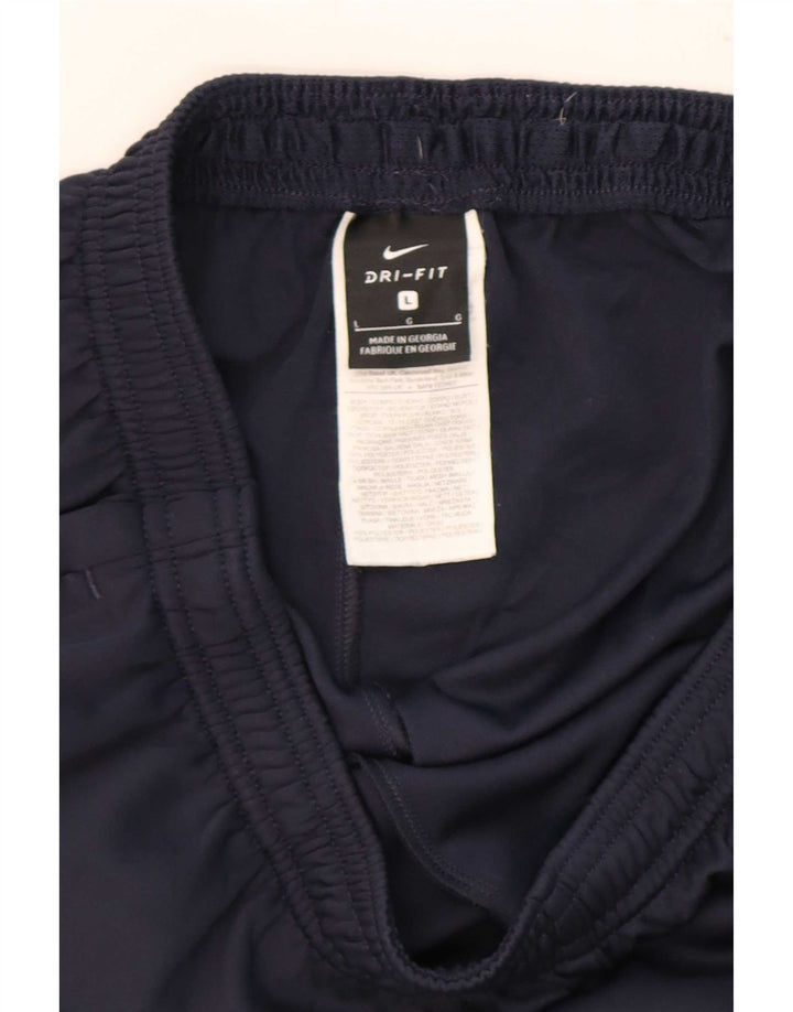 Nike muške Dri Fit hlače za trenirku, velike tamnoplave poliesterske blokove