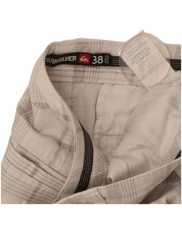 QUIKSILVER Muške kratke hlače Chino W38 XL Bijeli karirani pamuk