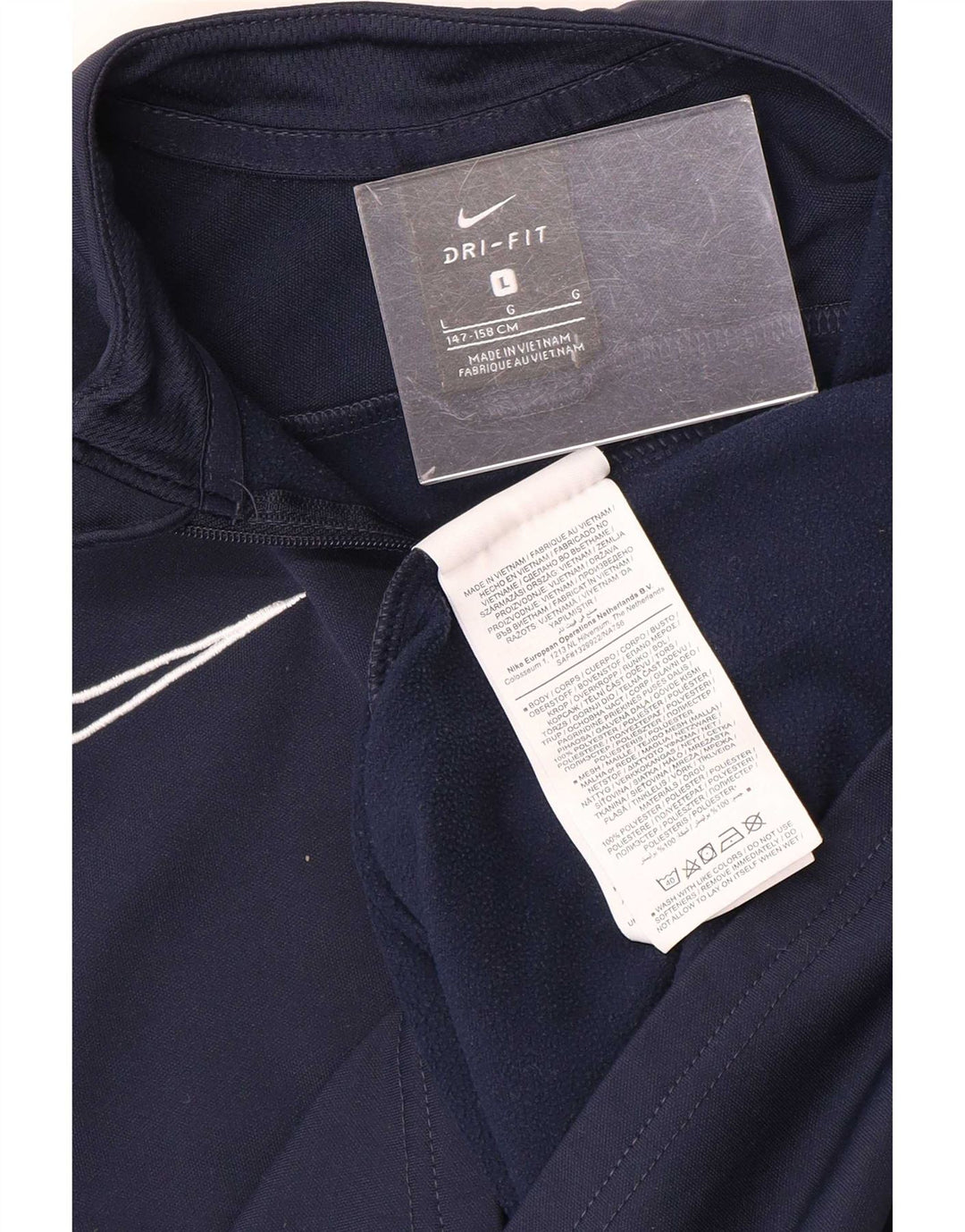 Nike Boys Dri Fit Pullover Trenirka Top 12-13 Years Large Navy Blue