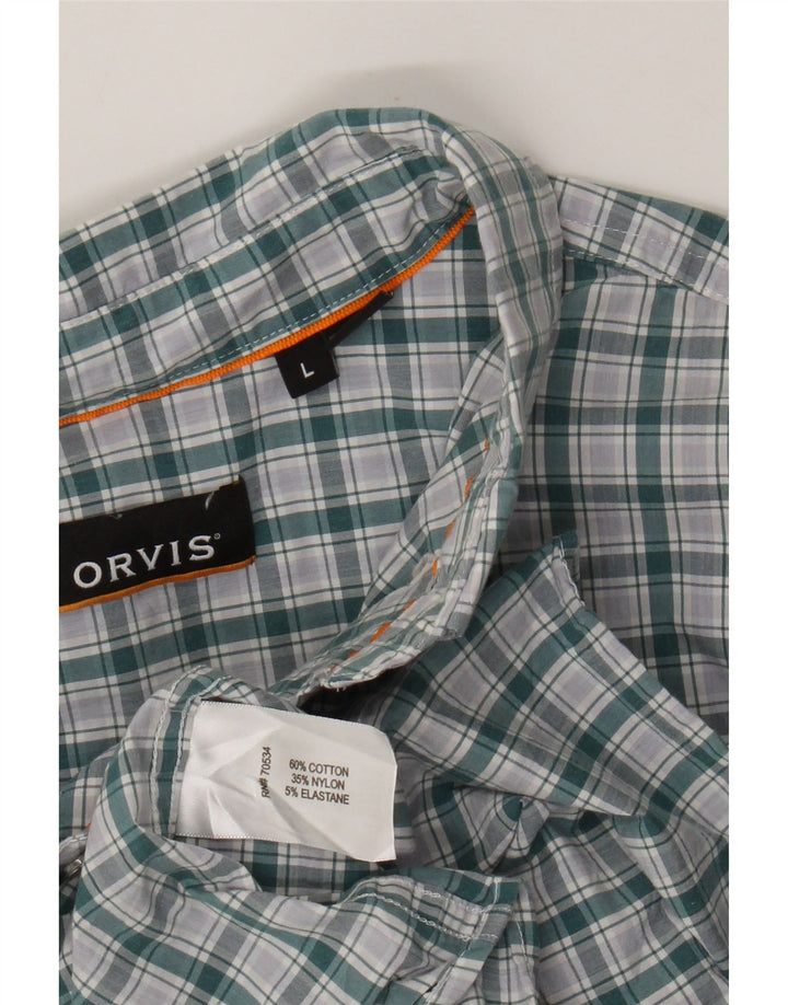Orvis muška košulja veliki zeleni karirani pamuk