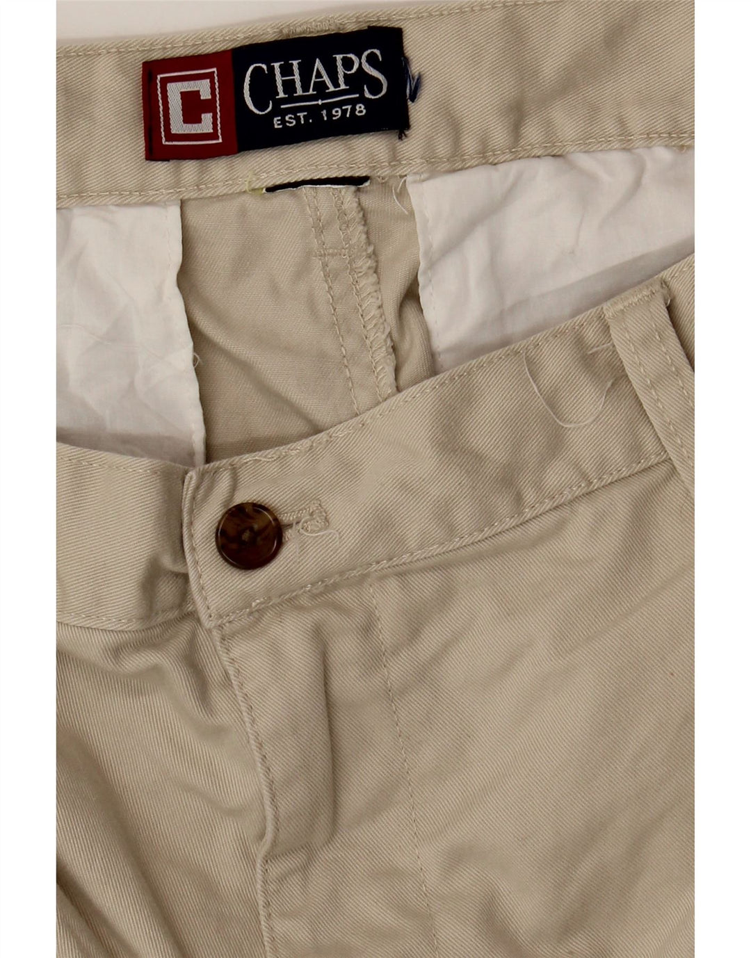 Chaps Mens Chino kratke hlače W34 Large Beige