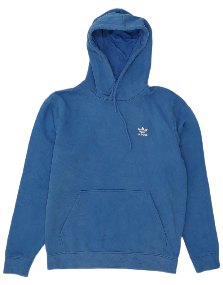 Adidas muška majica s kapuljačom Srednje plavi pamuk