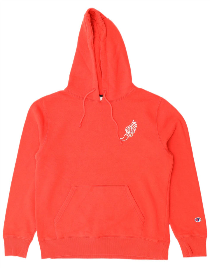 CHAMPION Mens Hoodie Jumper Medium Red Cotton