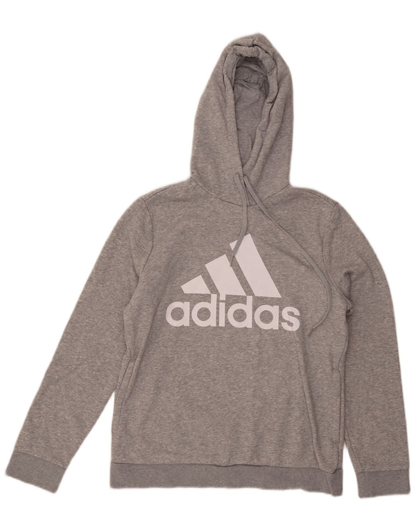 Adidas Ženska majica s kapuljačom s kapuljačom UK 16/18 Veliki sivi flekasti pamuk