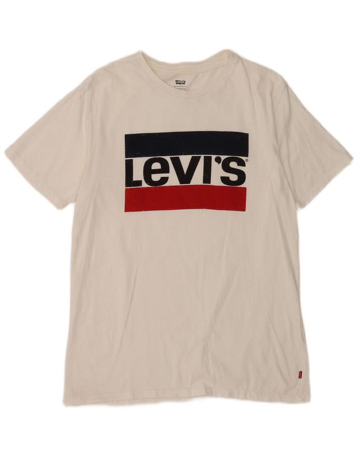 Levi's muška majica s grafičkim motivima srednje bijele boje