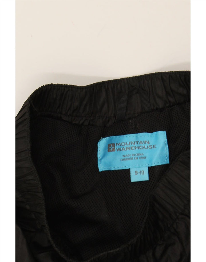 MOUNTAIN WAREHOUSE Boys Tracksuit Trousers 9-10 Years  Black Polyester Vintage Mountain Warehouse and Second-Hand Mountain Warehouse from Messina Hembry 