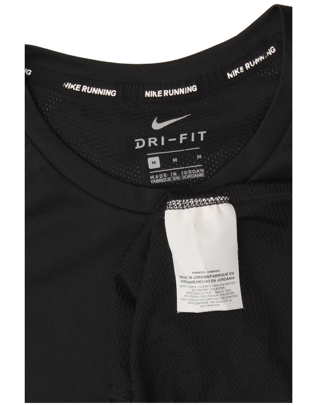 Nike Dri Fit majica kratkih rukava srednji crni poliester