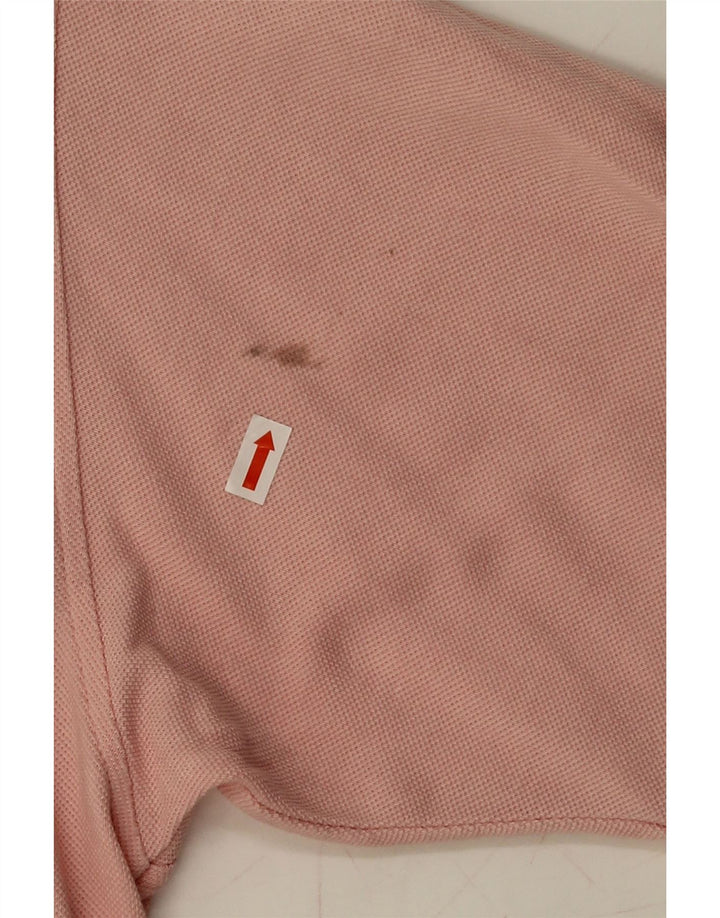 IZOD Mens Polo Shirt Medium Pink Cotton Vintage Izod and Second-Hand Izod from Messina Hembry 