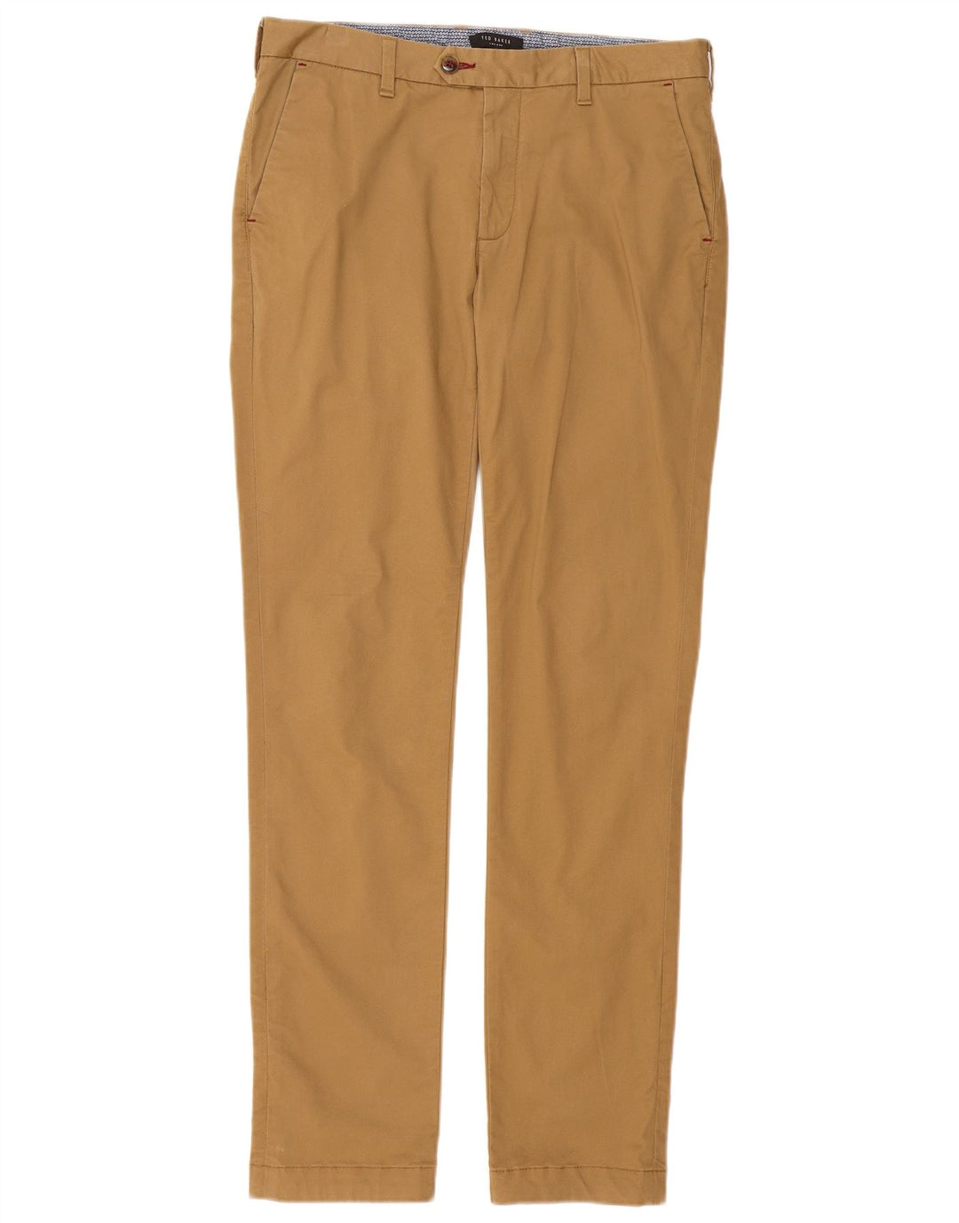 TED BAKER Mens Slim Suit Trousers W32 L34 Beige Cotton