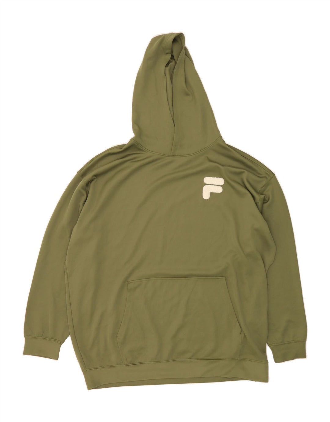 FILA Mens Hoodie Jumper 2XL Khaki Modal Vintage Fila and Second-Hand Fila from Messina Hembry 