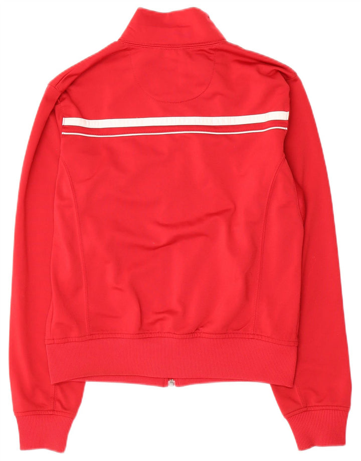 Nike ženska gornja jakna za trenirku UK 10/12 srednje crvene boje od poliestera