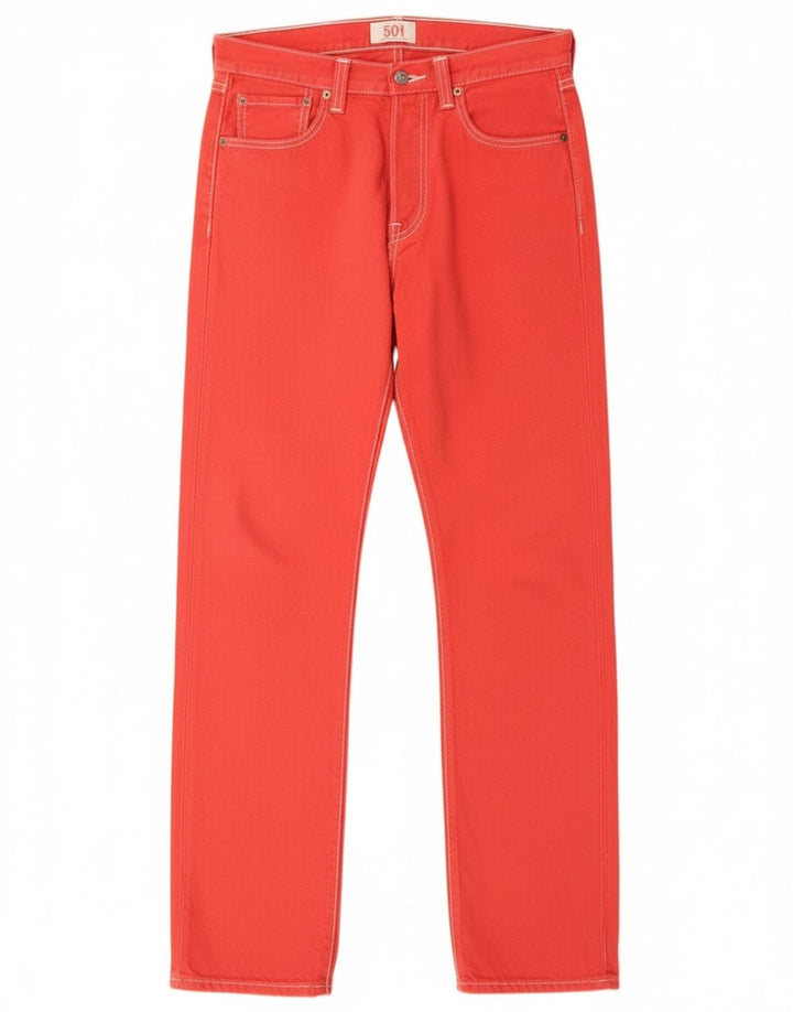 Levi's ženske ravne traperice 501 W29 L32, crveni pamuk