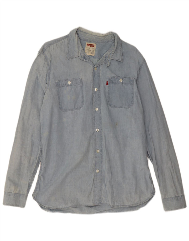 Levi's muška traper košulja velika plava pamučna boja