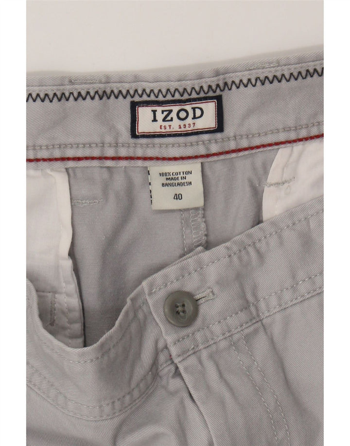 IZOD Mens Chino Shorts W40 XL Grey Cotton Vintage Izod and Second-Hand Izod from Messina Hembry 