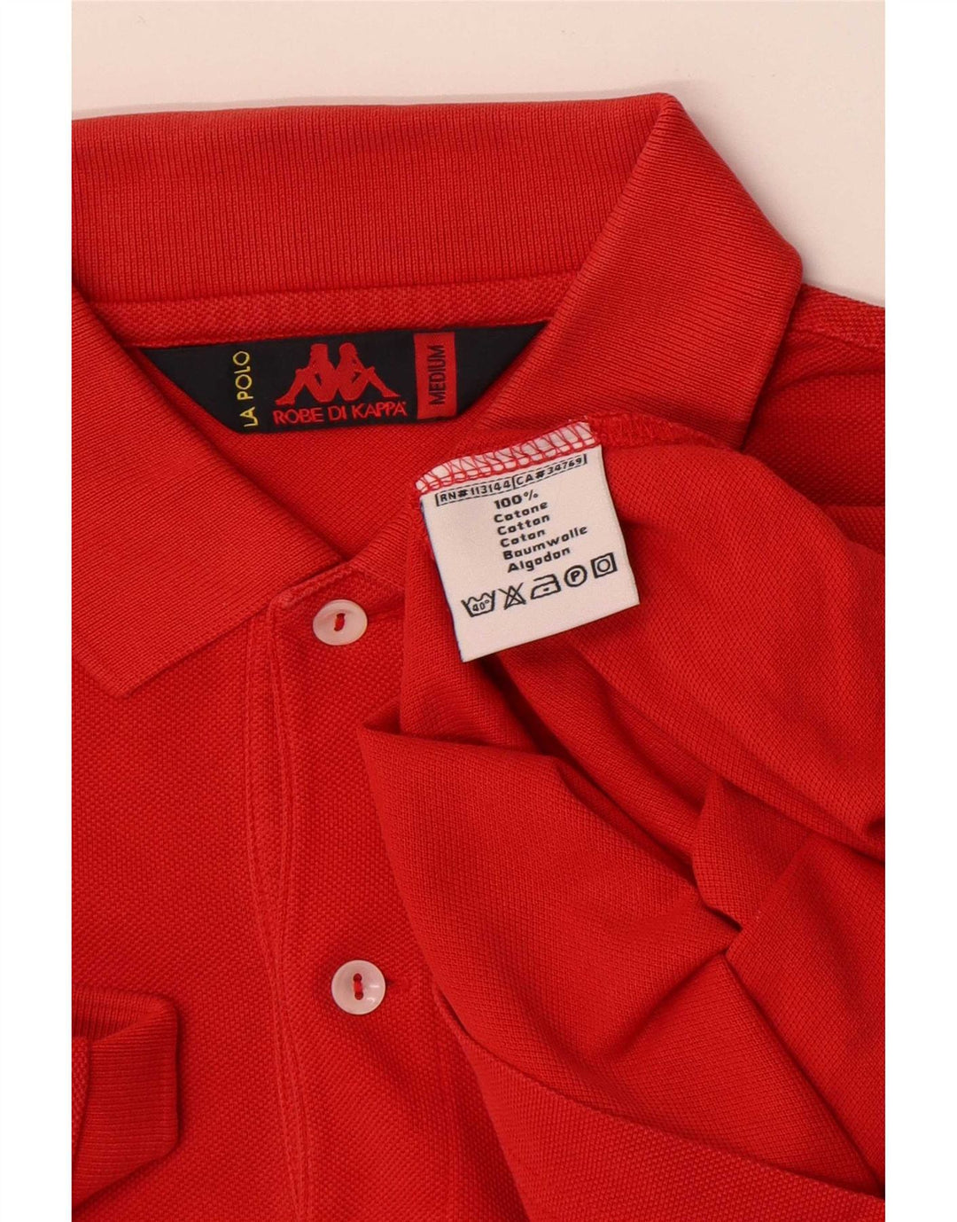 Kappa muška polo majica srednje crvene boje od pamuka