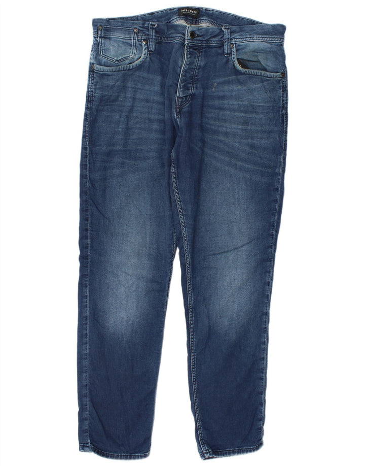 Jack & Jones Muške uske traperice W34 L32 Plavi pamuk
