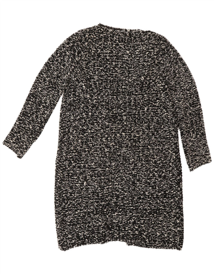 Zara ženski dugi kardigan pulover UK 14 srednje crne fleke