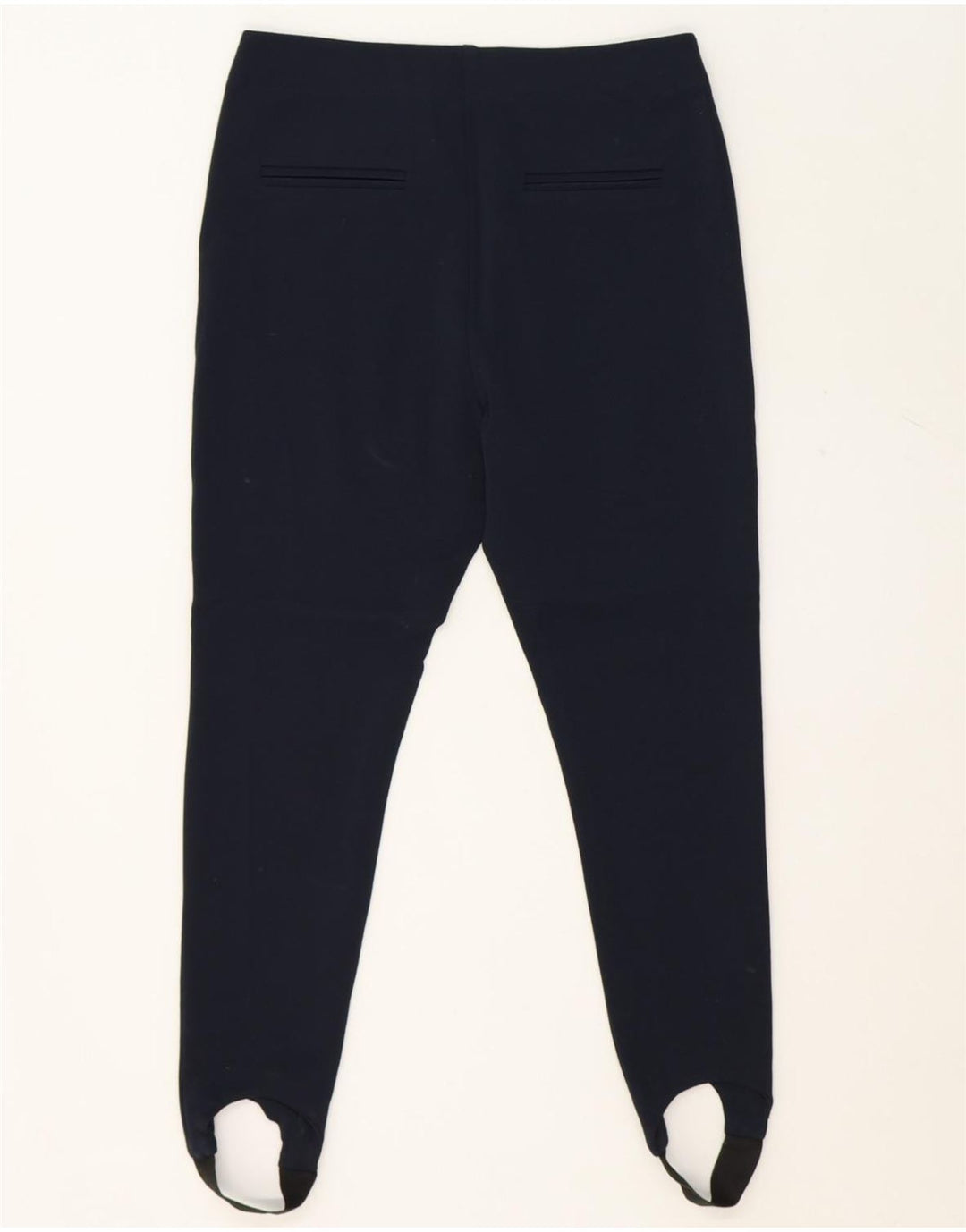MARKS & SPENCER Womens Cropped Trousers UK 12 Medium W23 L24 Navy Blue Vintage Marks & Spencer and Second-Hand Marks & Spencer from Messina Hembry 