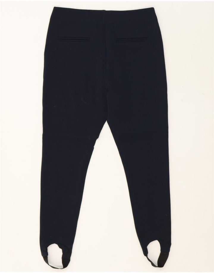 MARKS & SPENCER Womens Cropped Trousers UK 12 Medium W23 L24 Navy Blue Vintage Marks & Spencer and Second-Hand Marks & Spencer from Messina Hembry 