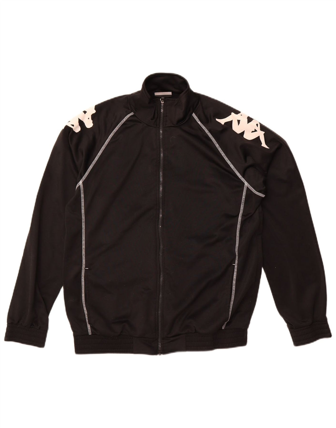 Kappa muška grafička gornja jakna od srednjeg crnog poliestera