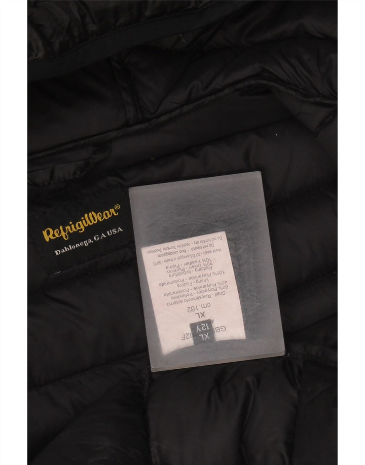 REFRIGIWEAR Podstavljena jakna s kapuljačom za dječake 11-12 godina XL crni poliester