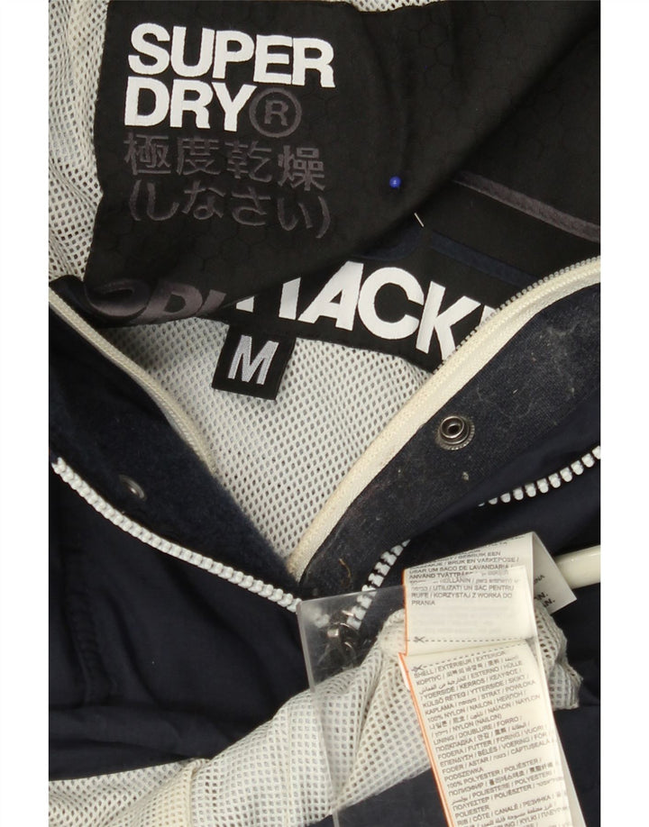 SUPERDRY muška grafička vjetrovka jakna UK 38 srednje tamnoplavi najlon