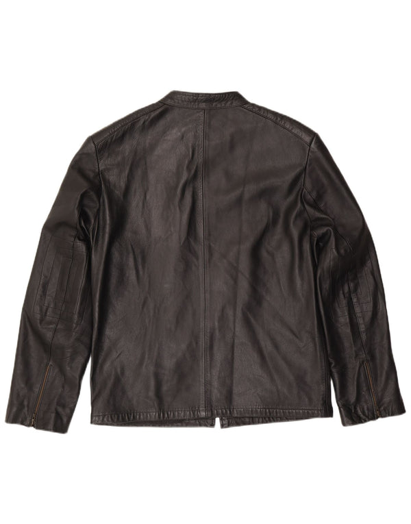 Vintage muška kožna jakna UK 38 srednje crna koža