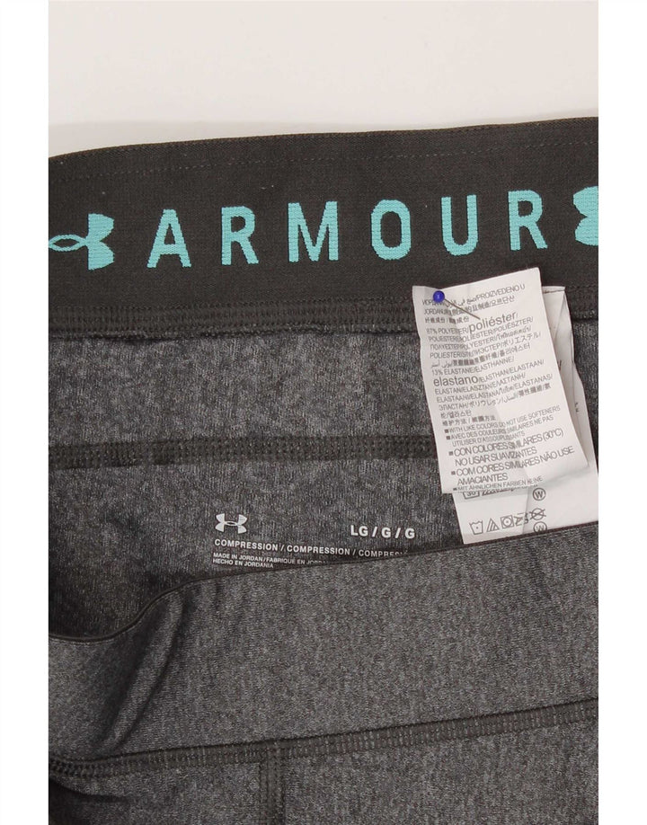 Under Armour ženske Capri tajice UK 14 veliki sivi geometrijski poliester