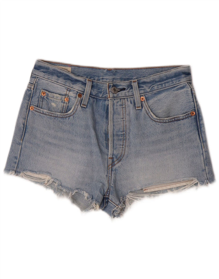 Levi's ženske 501 traper vruće hlačice W25 male plave pamučne boje