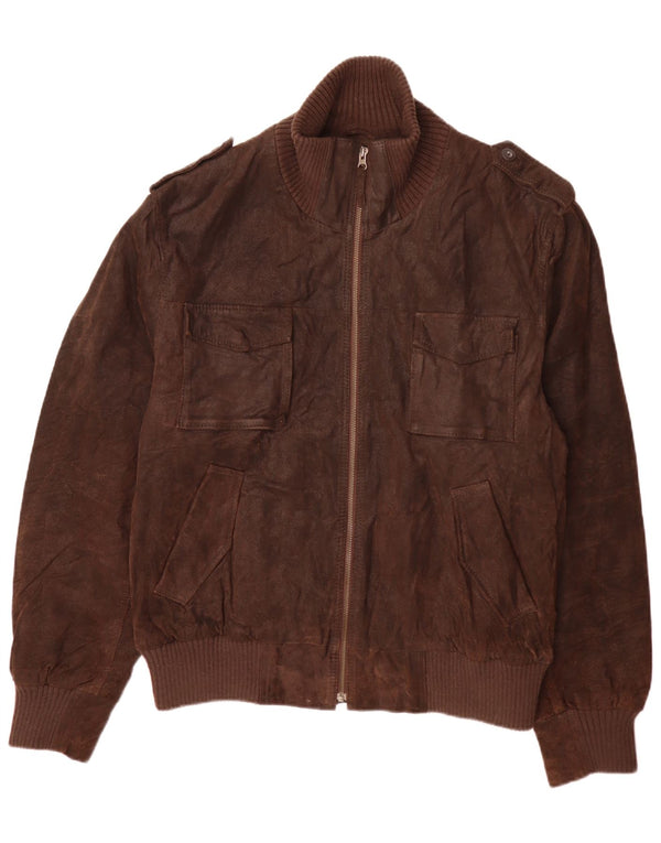 Celio muška vojna kožna jakna UK 44 2XL smeđa