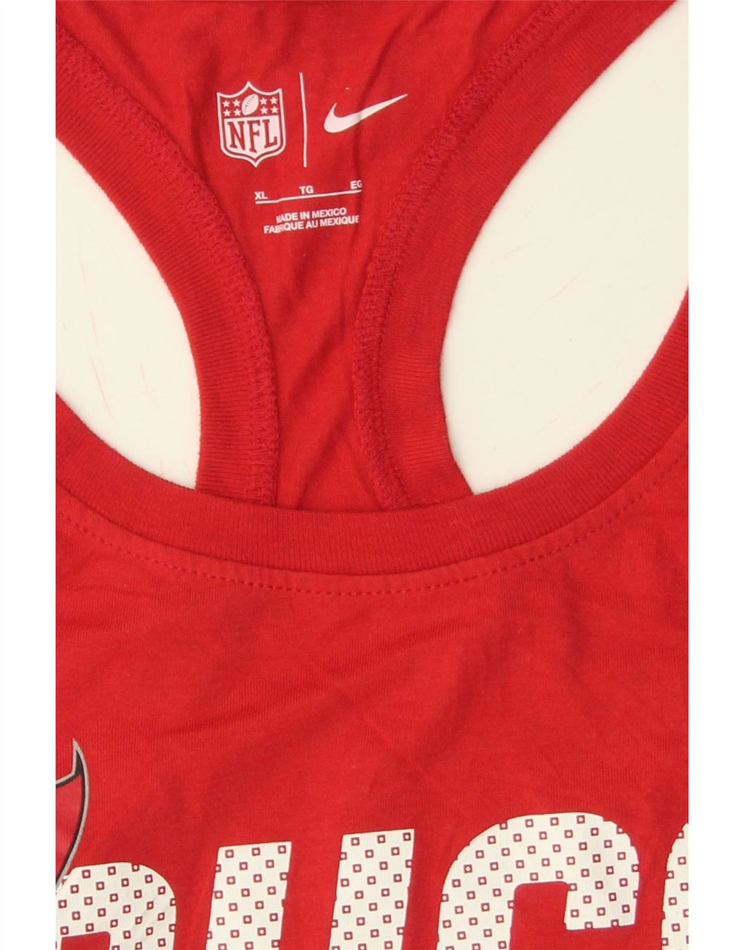 NFL Womens Graphic Vest Top UK 18 XL Red Polyester Vintage NFL and Second-Hand NFL from Messina Hembry 