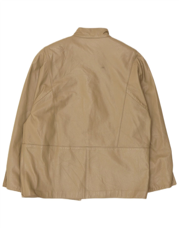 Vintage ženska kožna jakna IT 46 Large Beige Leather