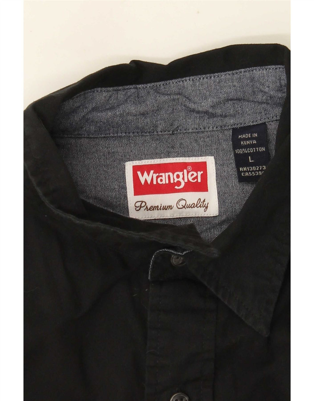 WRANGLER Velika muška majica kratkih rukava, crni pamuk