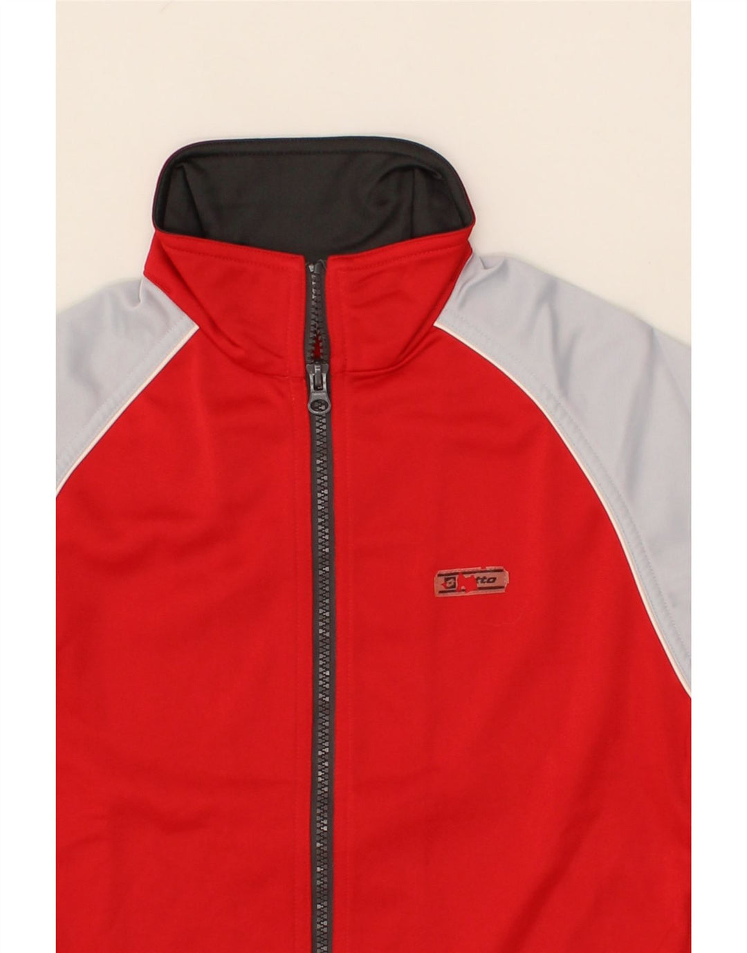 LOTTO Boys Tracksuit Top Jacket 9-10 Years Small Red Colourblock Polyester Vintage Lotto and Second-Hand Lotto from Messina Hembry 