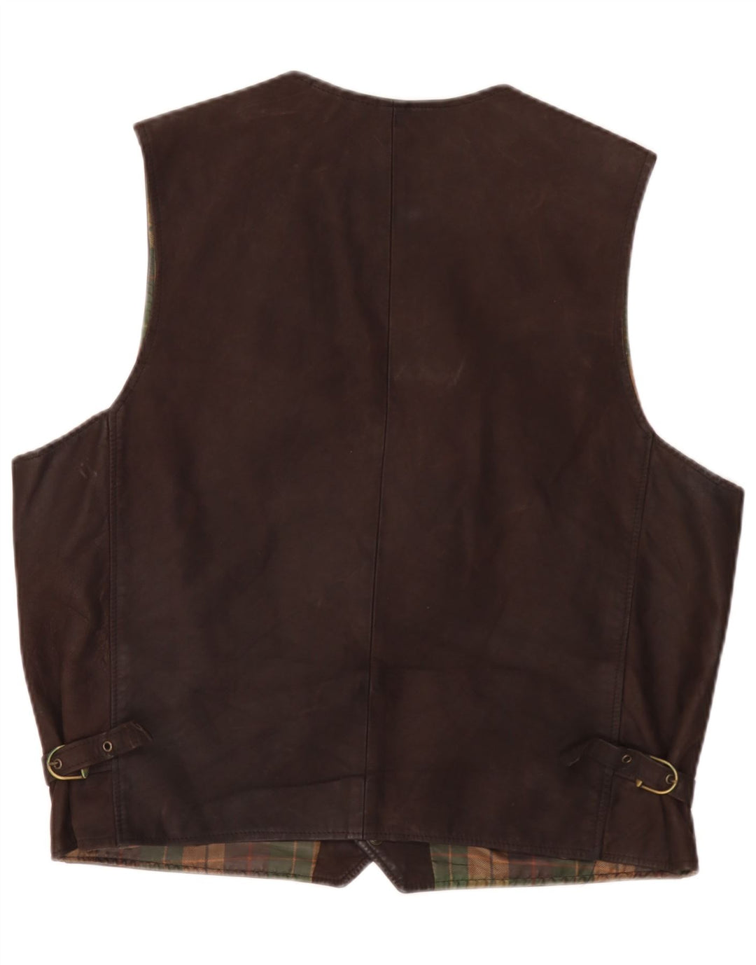 Vintage muški kožni prsluk IT 56 2XL smeđi