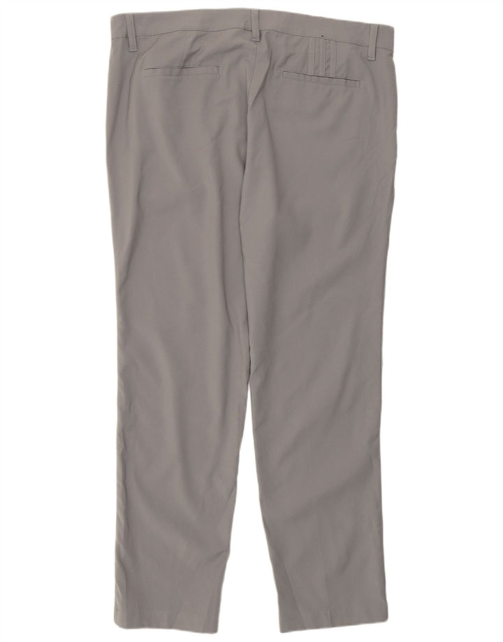 Adidas muške uske chino hlače W36 L30 sivi poliester