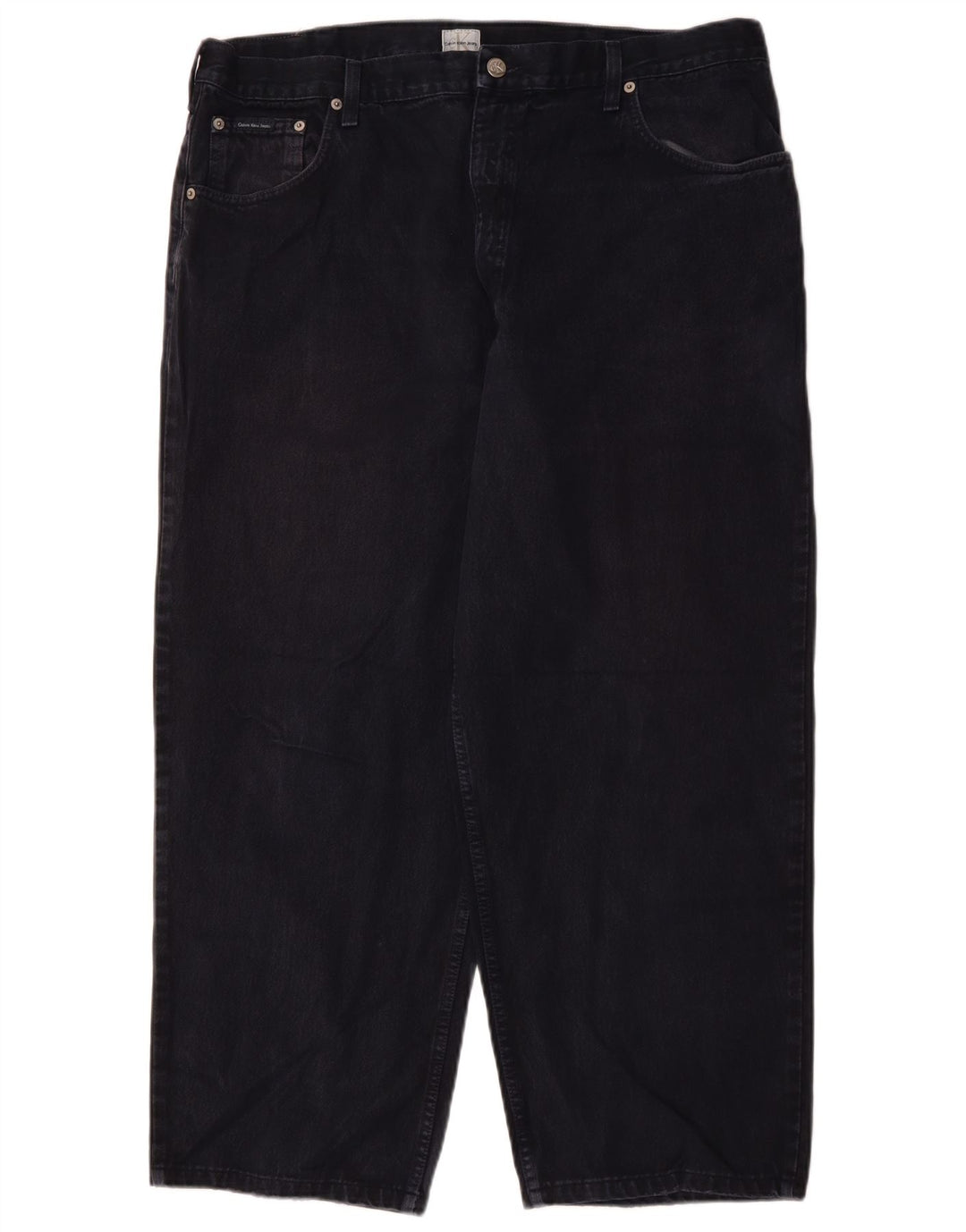 CALVIN KLEIN Muške široke traperice W40 L27 tamnoplavi pamuk