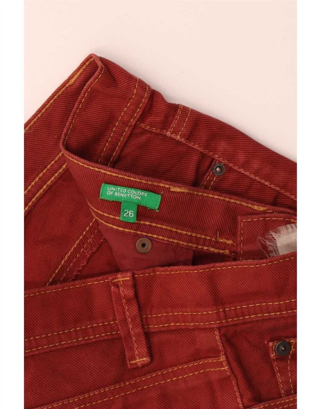 Benetton ženske uske ležerne hlače W26 L32 crvene