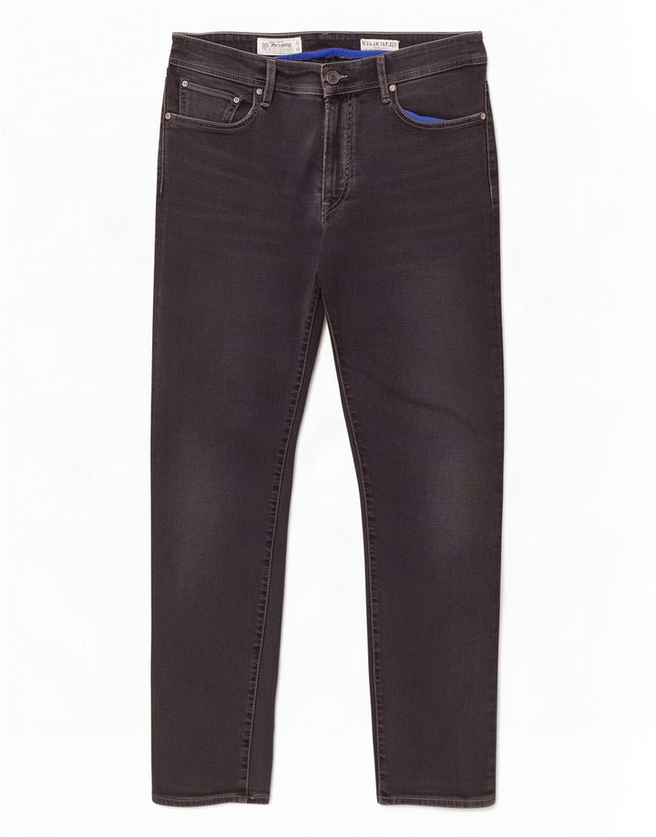 Marlboro Classics Mens Regular Tapered Jeans W36 L34 Crni pamuk
