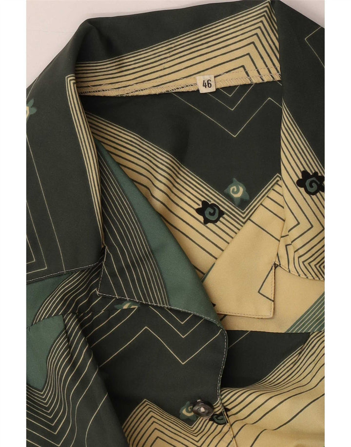 Vintage ženska košulja bluza IT 46 velika zelena geometrijska
