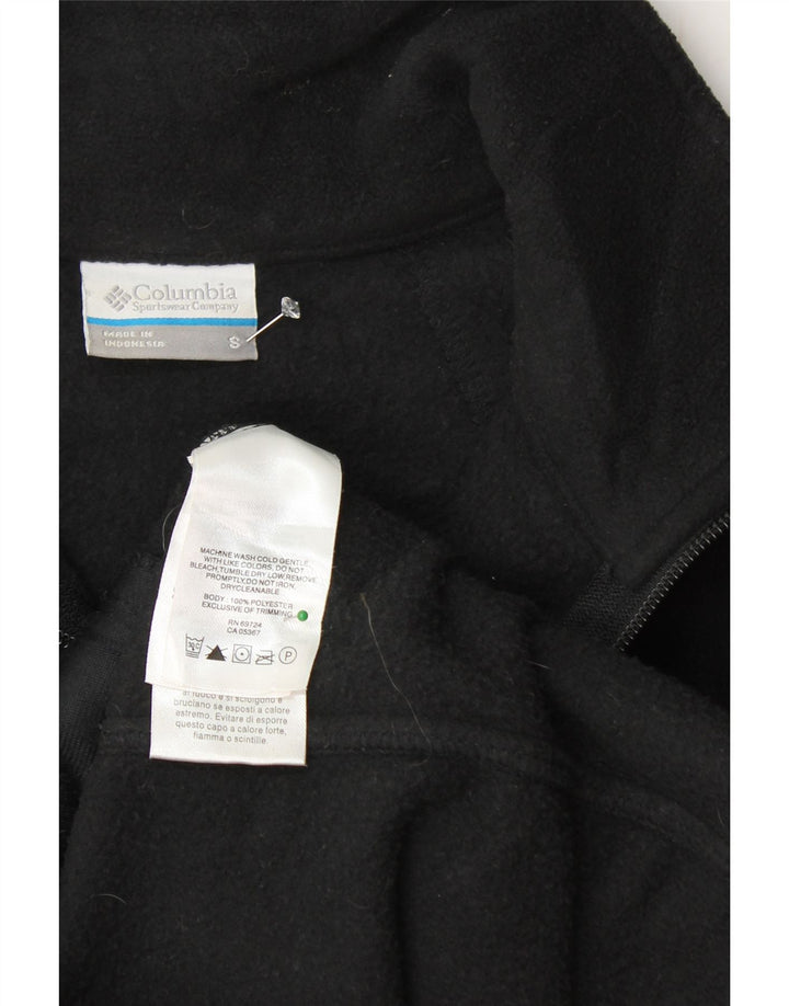 COLUMBIA Womens Fleece Jacket UK 10 Small Black Polyester Vintage Columbia and Second-Hand Columbia from Messina Hembry 