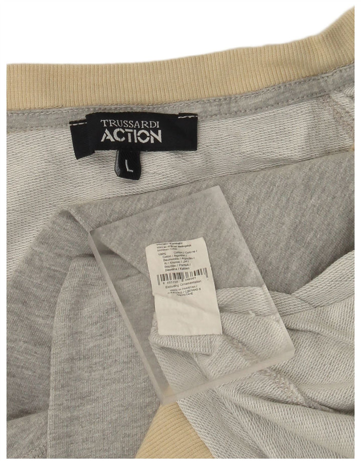 TRUSSARDI Džemper za djevojčice s motivom 9-10 godina Veliki sivi pamuk