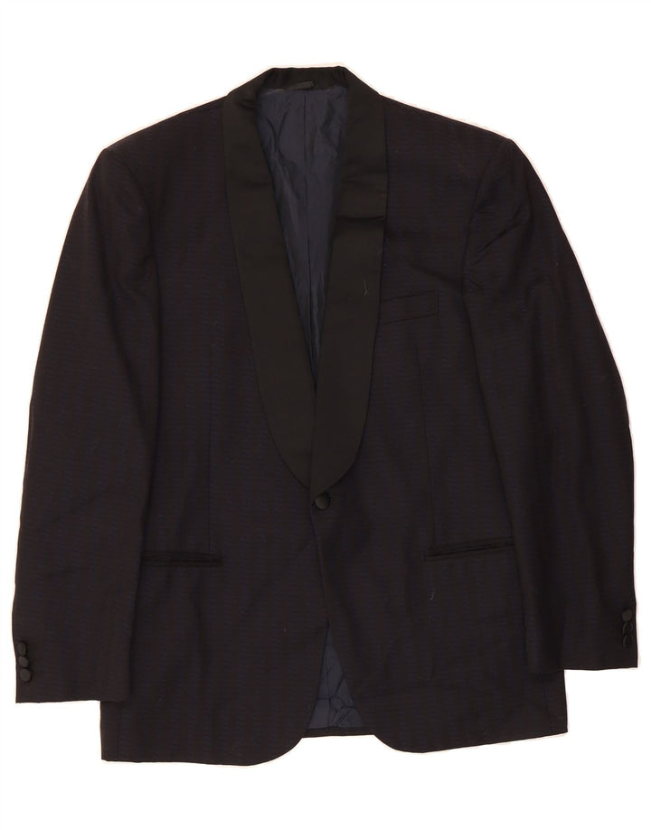 MODESTO BERTOTTO Mens 1 Button Blazer Jacket IT 50 Large Navy Blue Wool Vintage Modesto Bertotto and Second-Hand Modesto Bertotto from Messina Hembry 