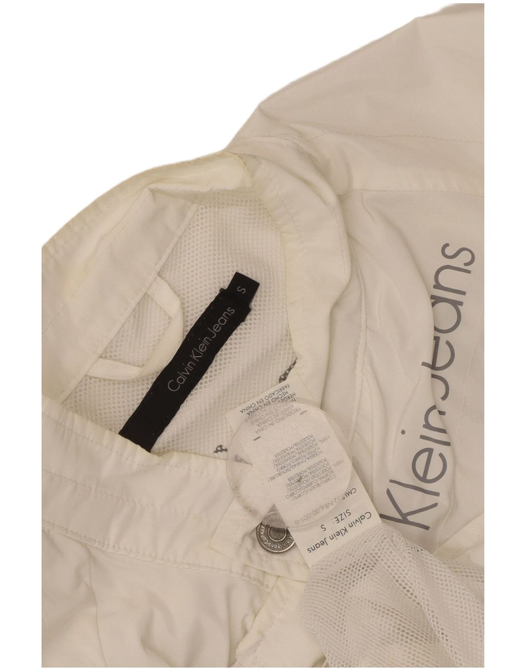 Ženska kišna jakna Calvin Klein Jeans Graphic UK 10 Mali bijeli poliester