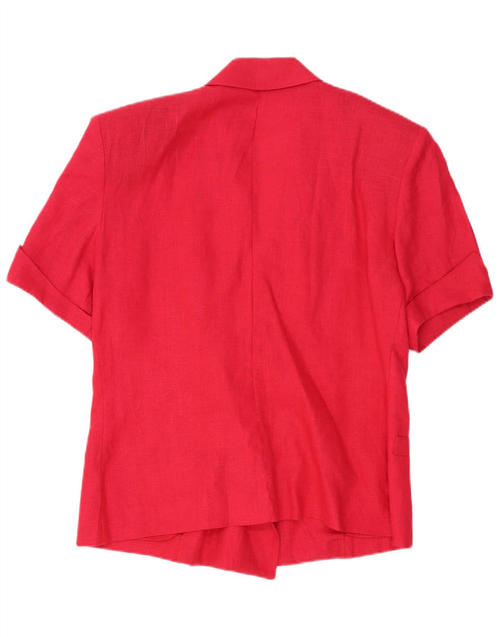 Vintage ženska jakna sako s dvostrukim kopčanjem kratkih rukava IT 48 XL crvena