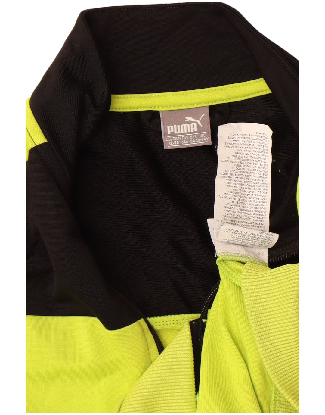 Gornja jakna trenirke Puma za dječake 13-14 godina, poliester u žutoj boji